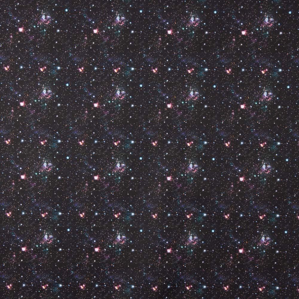 Popeline de Coton Galaxie Noir - Ribes y Casals