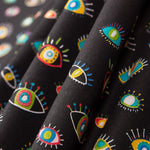 Oeko Tex Acanthe Popeline Noir - Ribes y Casals