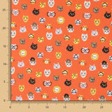 Popeline Oeko Tex Cats Terracotta - Ribes y Casals