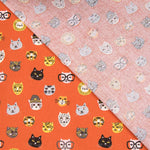 Popeline Oeko Tex Cats Terracotta - Ribes y Casals
