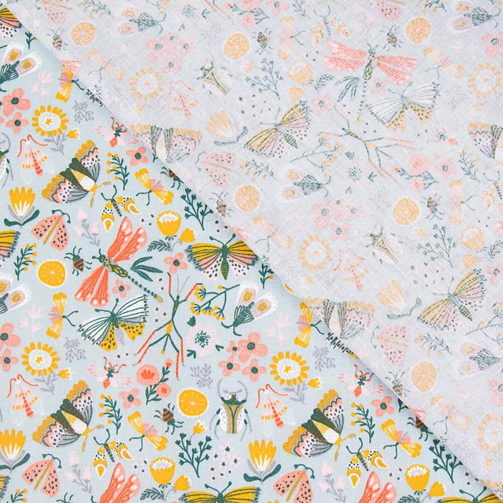 Oeko Tex Neverland Popeline Bleu - Ribes y Casals