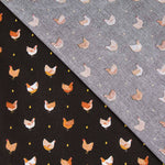 Oeko Tex Popeline Polly Noir - Ribes y Casals