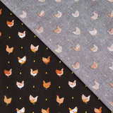 Oeko Tex Popeline Polly Noir - Ribes y Casals