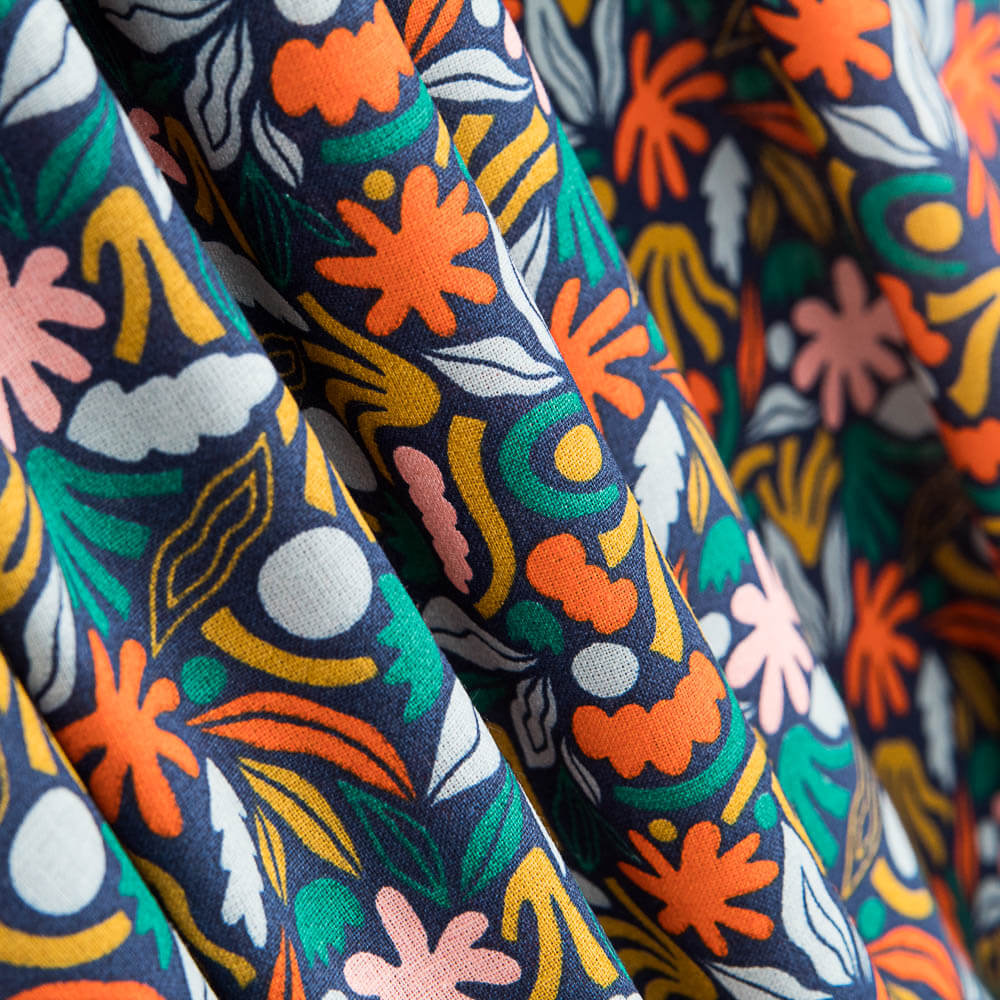 Oeko Tex Regard Popeline Noir - Ribes y Casals