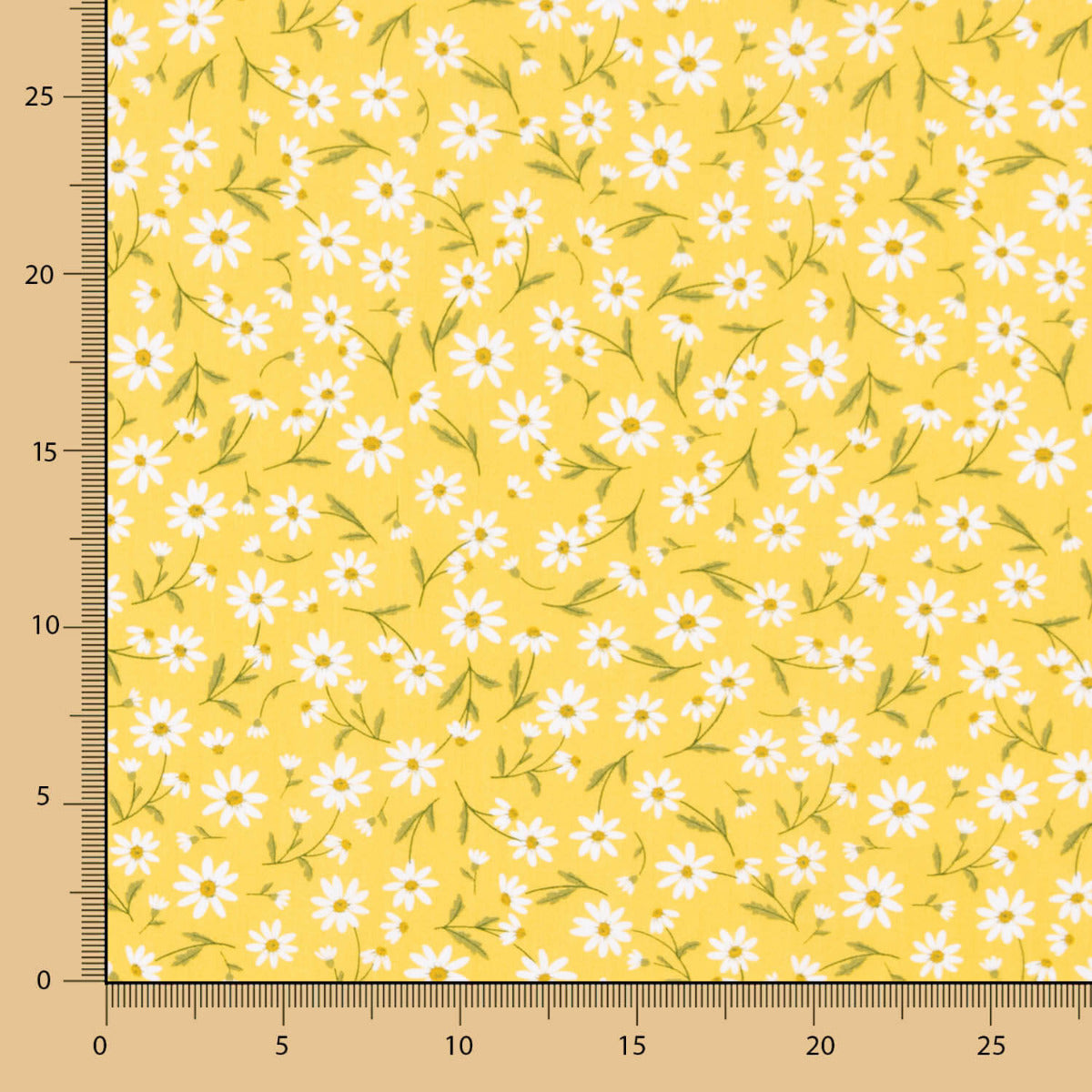 Popeline En Coton Bio Enfant Marguerite Jaune - Ribes y Casals