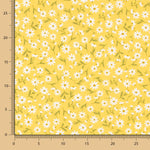 Popeline En Coton Bio Enfant Marguerite Jaune - Ribes y Casals