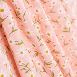 Popeline Coton Bio Enfant Marguerite Saumon - Ribes y Casals