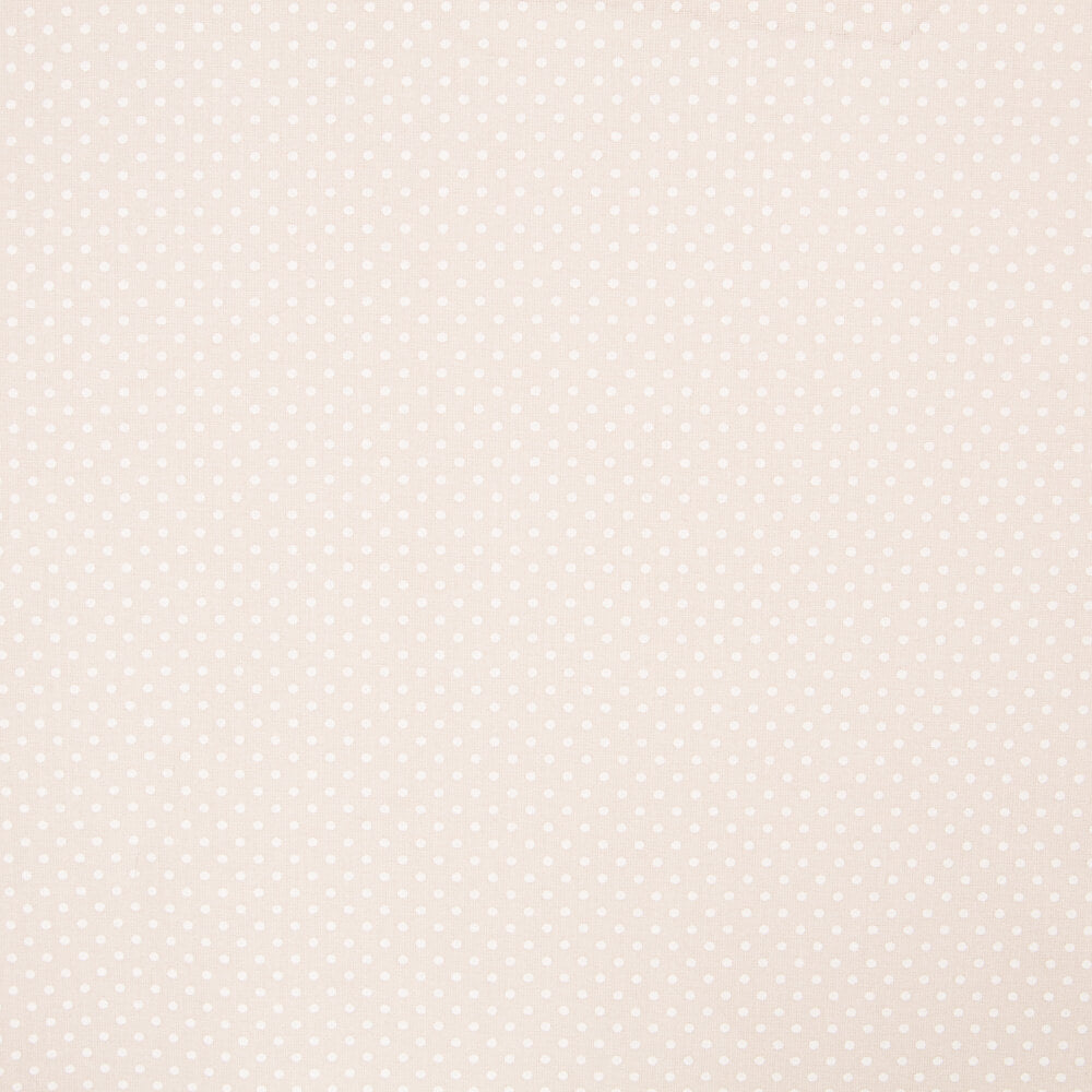 Popeline BIO Pois Fond Beige - Ribes y Casals