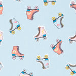 Popeline Patin Roulettes Bleu - Ribes y Casals