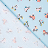 Popeline Patin Roulettes Bleu - Ribes y Casals