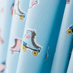 Popeline Patin Roulettes Bleu - Ribes y Casals