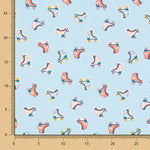 Popeline Patin Roulettes Bleu - Ribes y Casals