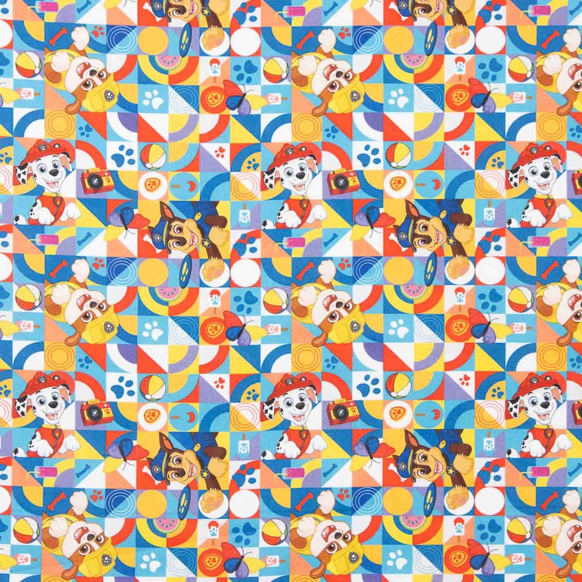 Popelín Cretona Paw Geometry - Ribes y Casals