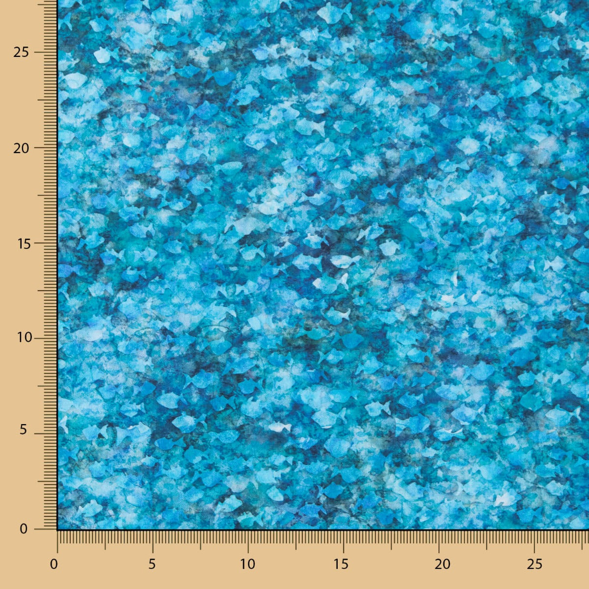 Patchwork Américain Batik Poissons Turquoise - Ribes y Casals