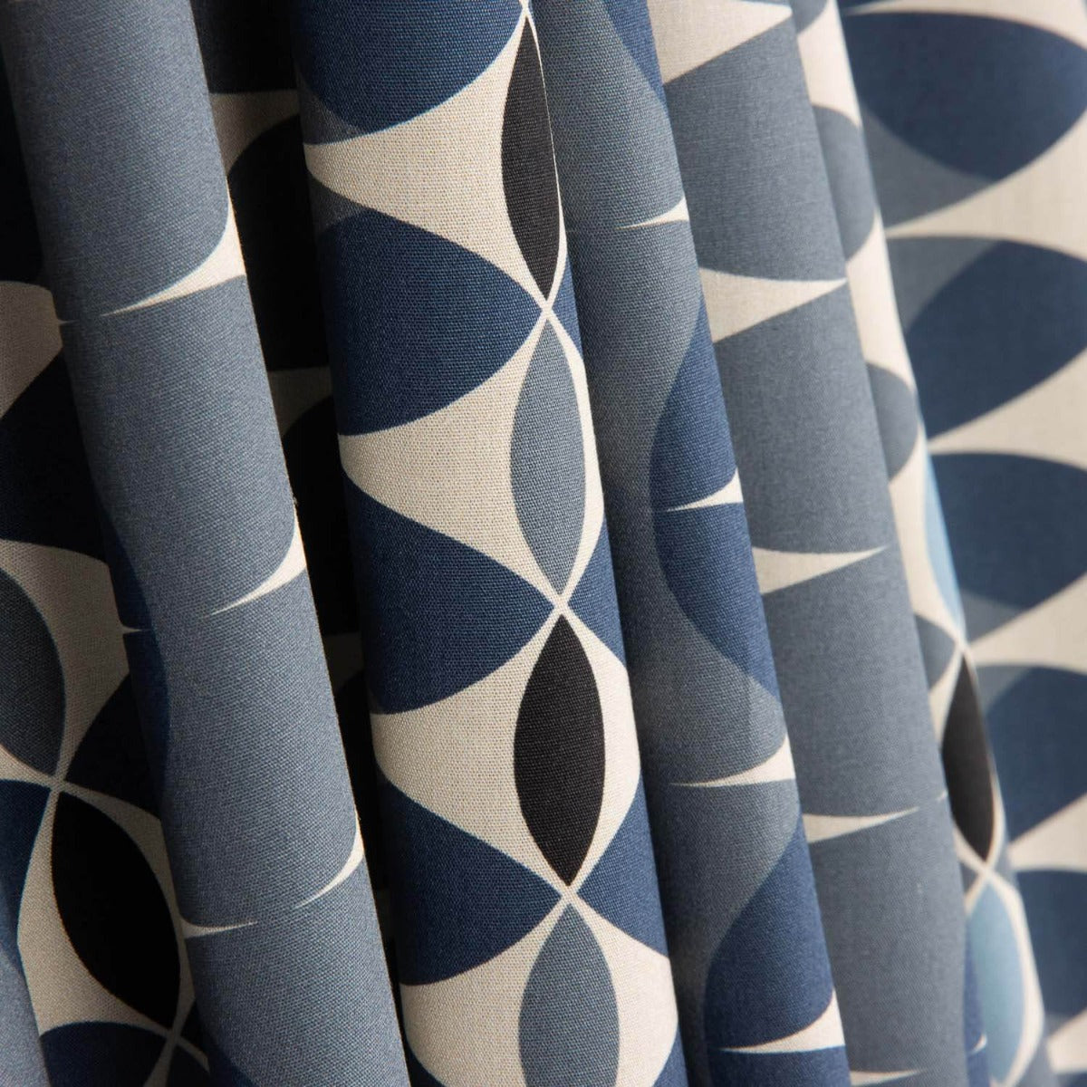 Popeline bleu optique - Ribes y Casals