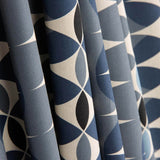 Popeline bleu optique - Ribes y Casals