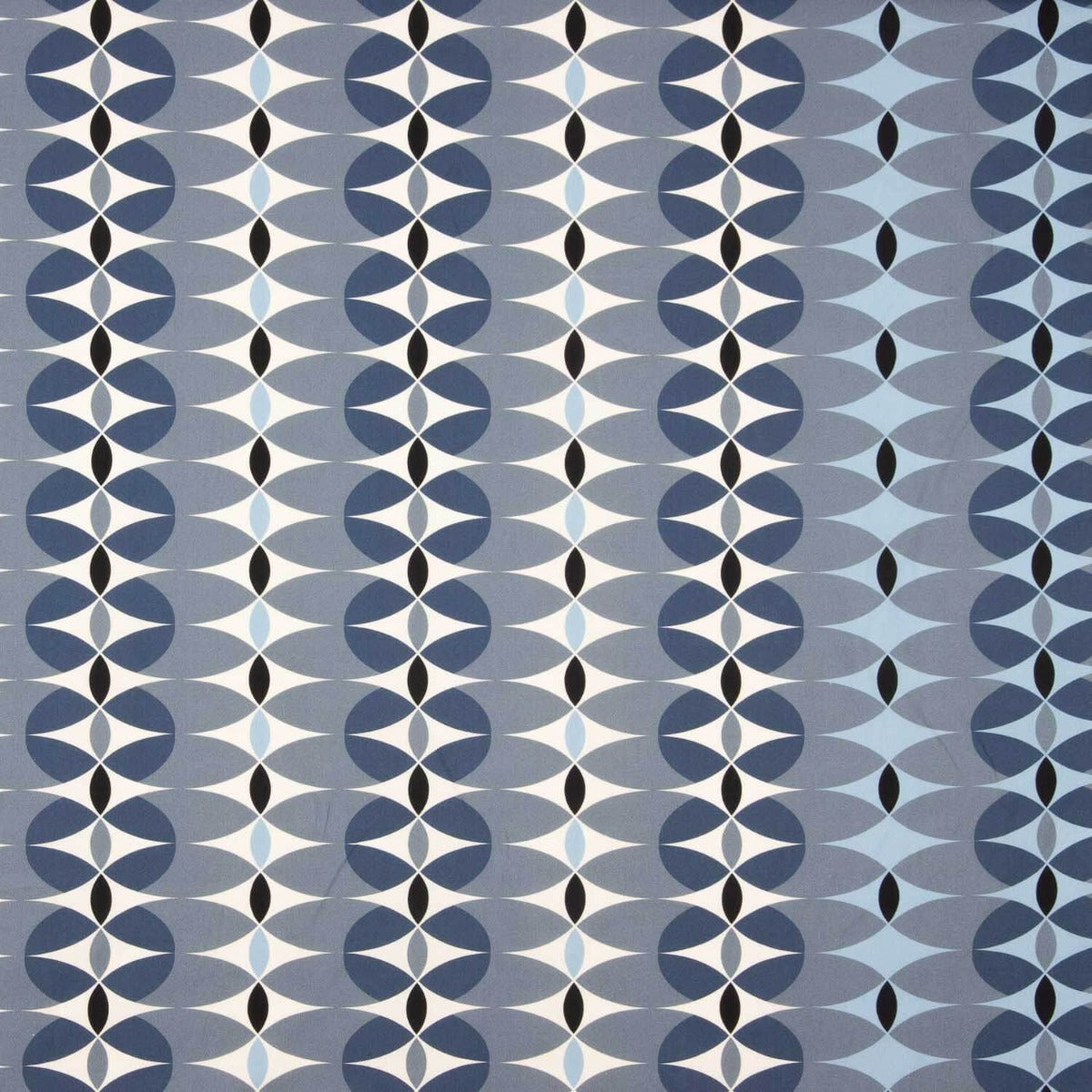 Popeline bleu optique - Ribes y Casals