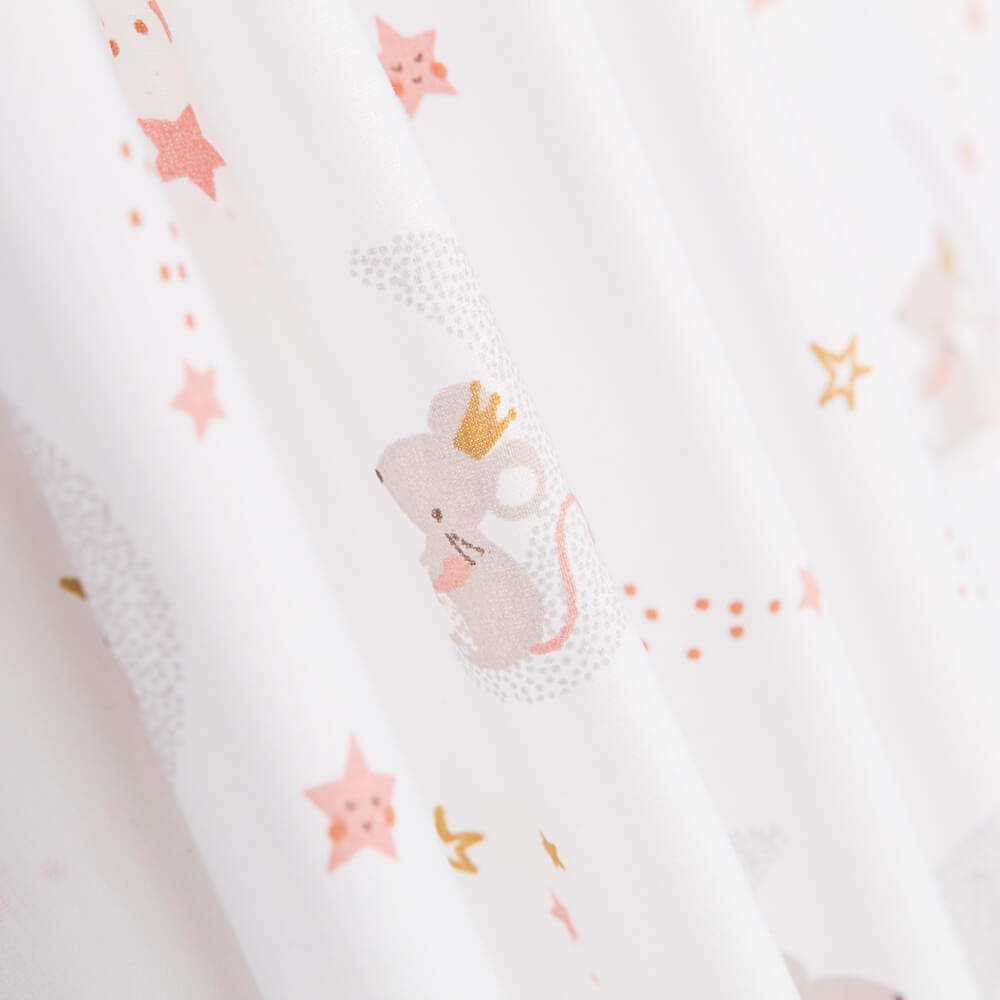 Popeline Souris Rose Oeko-Tex® - Ribes y Casals
