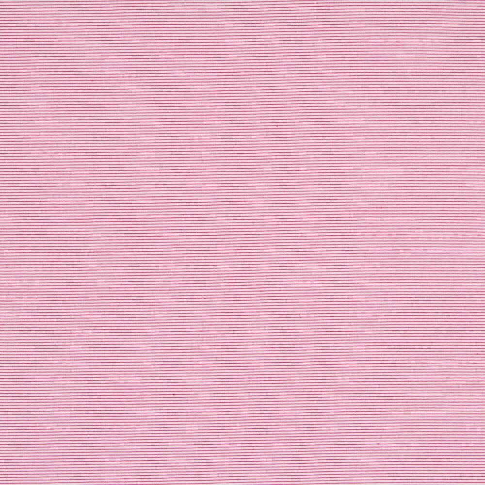 Popeline Spandex Coton Rayures Rose - Ribes y Casals