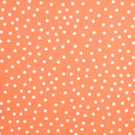 Popeline Blanche Pois Spandex 7 Mm Tangerine - Ribes y Casals