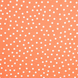 Popeline Blanche Pois Spandex 7 Mm Tangerine - Ribes y Casals
