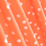 Popeline Blanche Pois Spandex 7 Mm Tangerine - Ribes y Casals