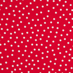 Popeline Blanche Pois Spandex 7 Mm Rouge - Ribes y Casals