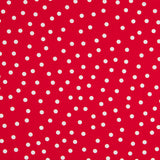 Popeline Blanche Pois Spandex 7 Mm Rouge - Ribes y Casals