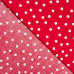 Popeline Blanche Pois Spandex 7 Mm Rouge - Ribes y Casals