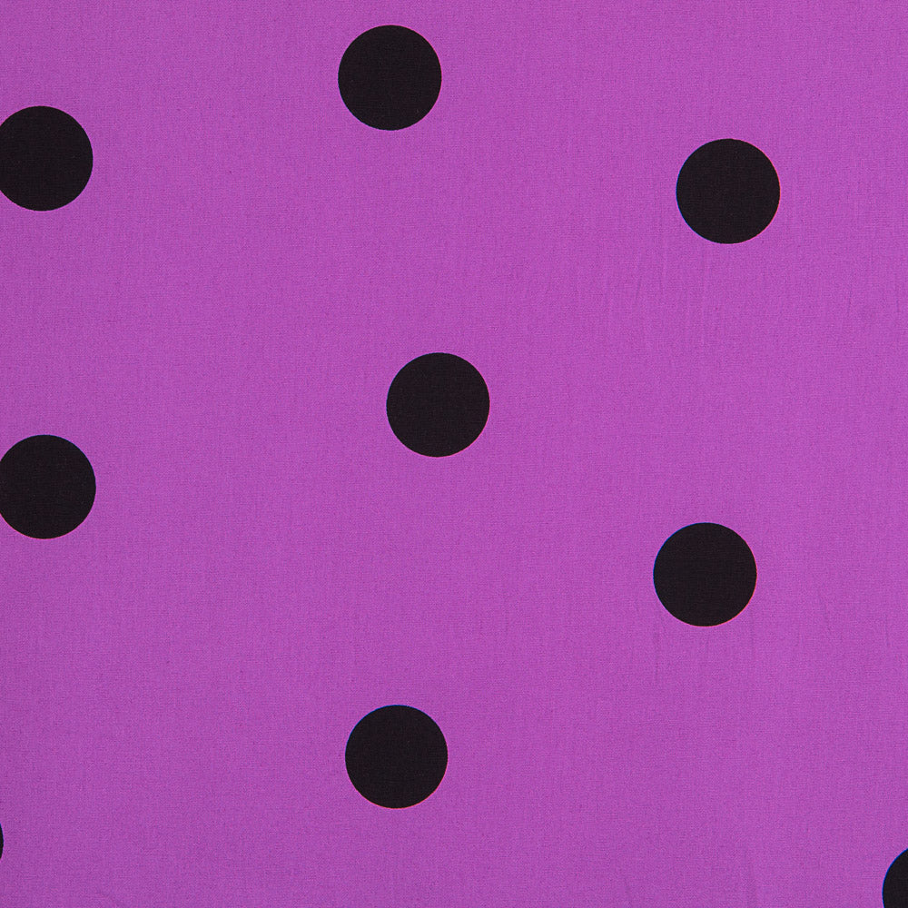 Spandex Poplin Black Pois 30mm - Ribes y Casals
