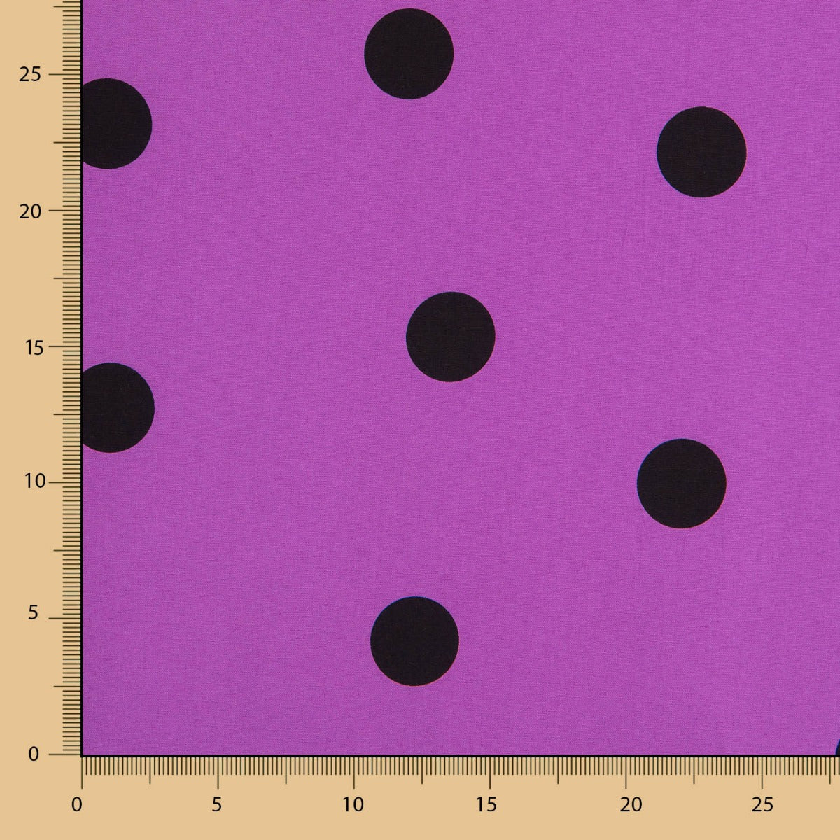 Spandex Poplin Black Pois 30mm - Ribes y Casals