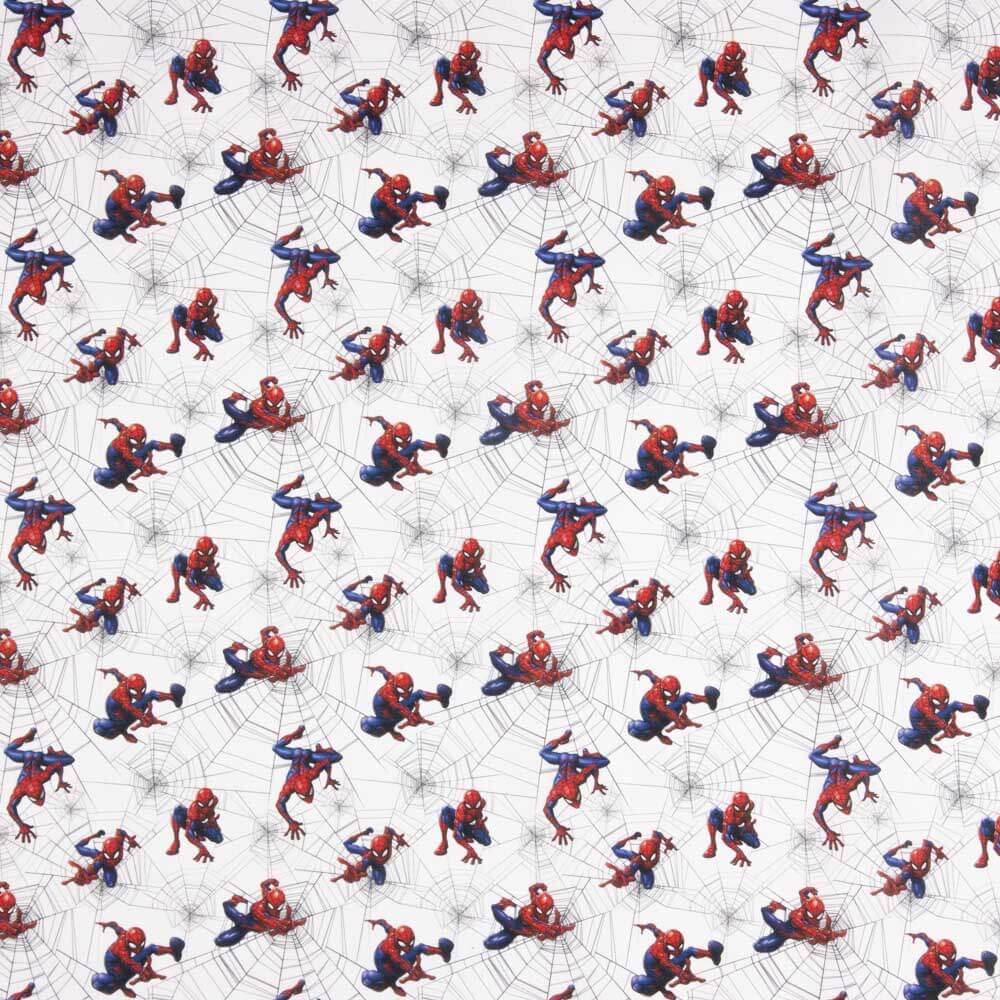 Popeline Spiderman blanche - Ribes y Casals