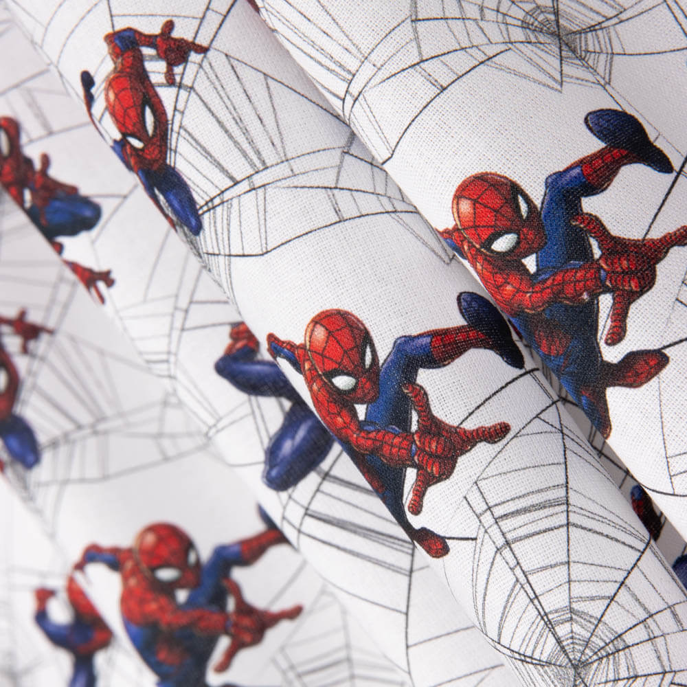 Popeline Spiderman blanche - Ribes y Casals