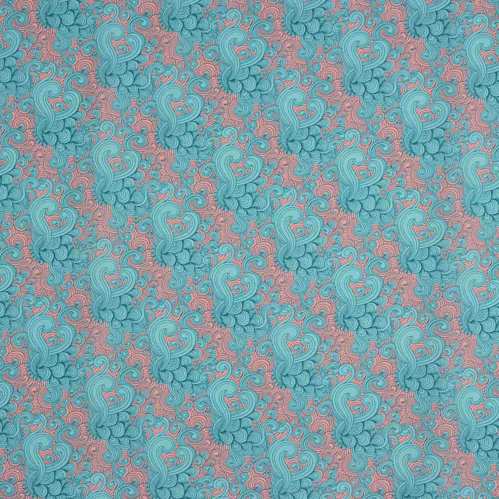 Voile Coton Supima Imprimé 07 Vert - Ribes y Casals