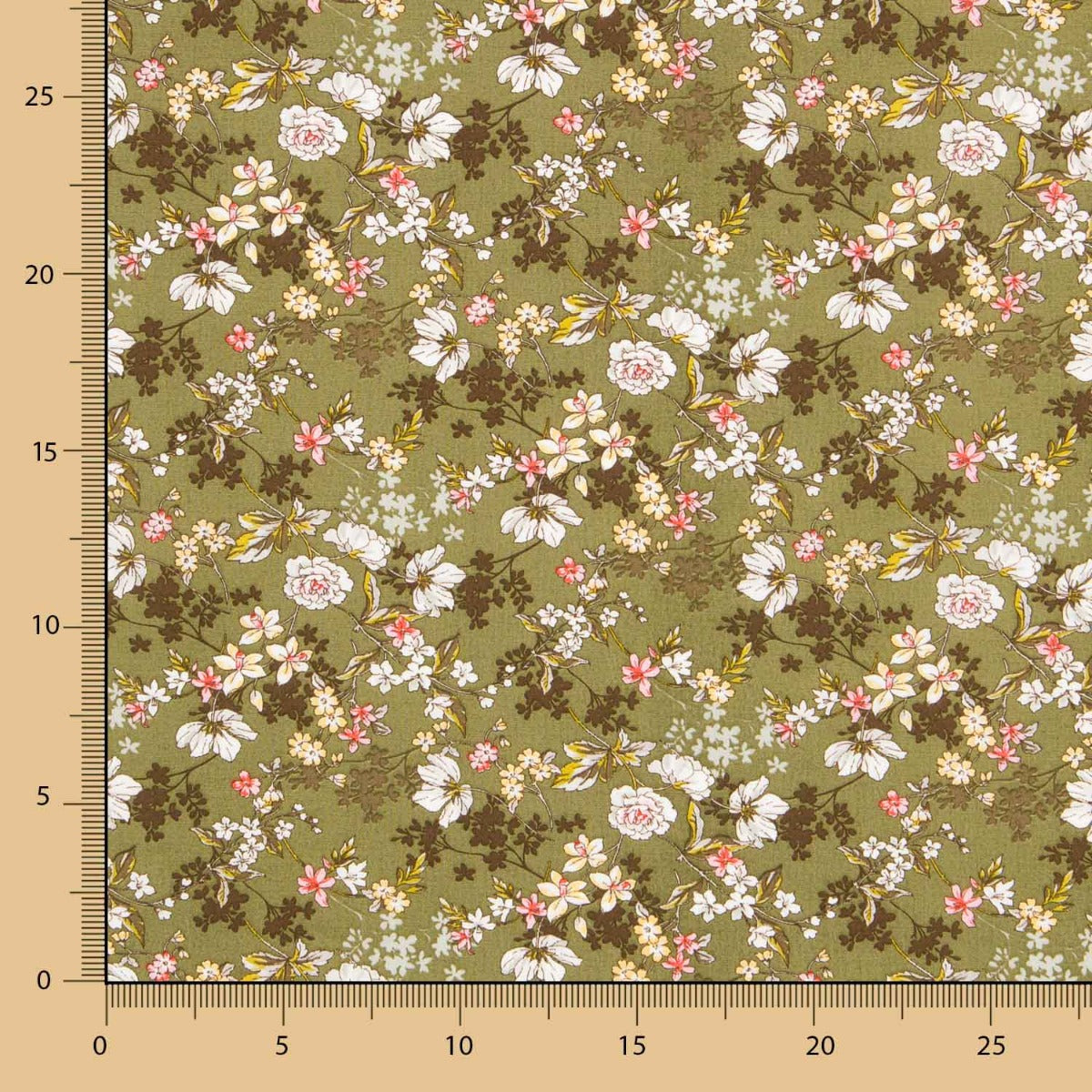 Popeline Viscose Anaïs Kaki - Ribes y Casals