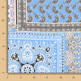 Popeline Viscose Bandana Bleu - Ribes y Casals