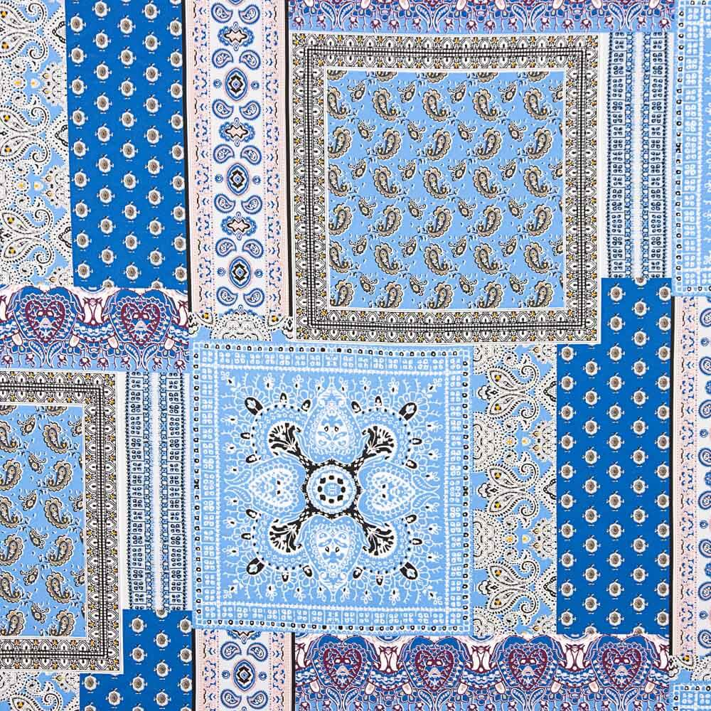 Popeline Viscose Bandana Bleu - Ribes y Casals