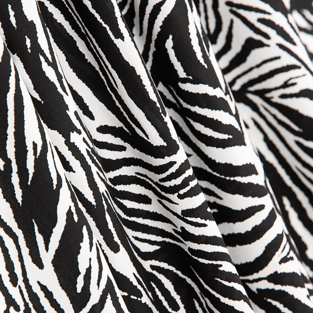 Popeline Viscose Vison Zébré - Ribes y Casals