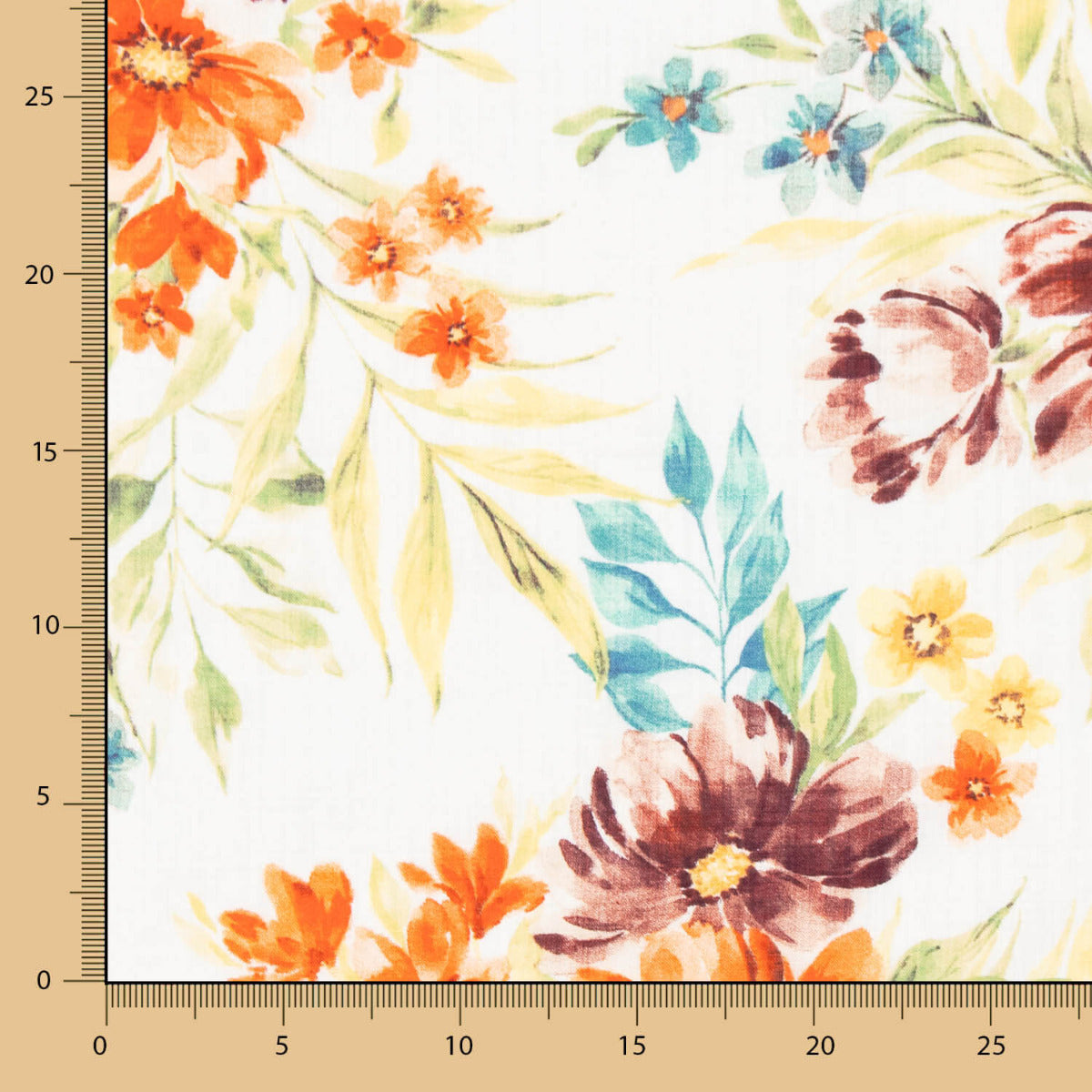 Popeline Florale Blanche - Ribes y Casals