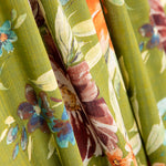 Popeline Florale Vert Militaire - Ribes y Casals