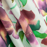 Popeline Viscose Fleurs Aqua - Ribes y Casals