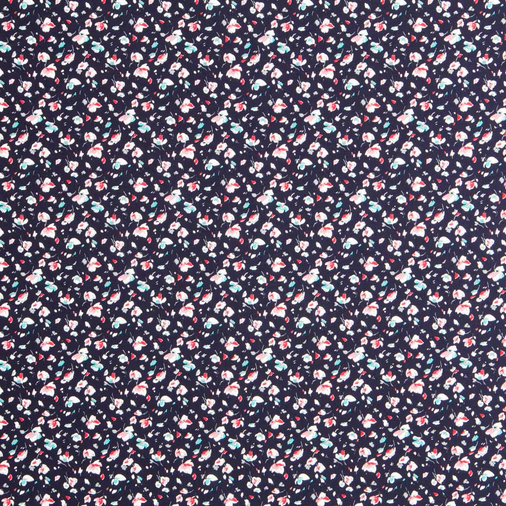 Popeline Viscose Greta Bleu Marine - Ribes y Casals