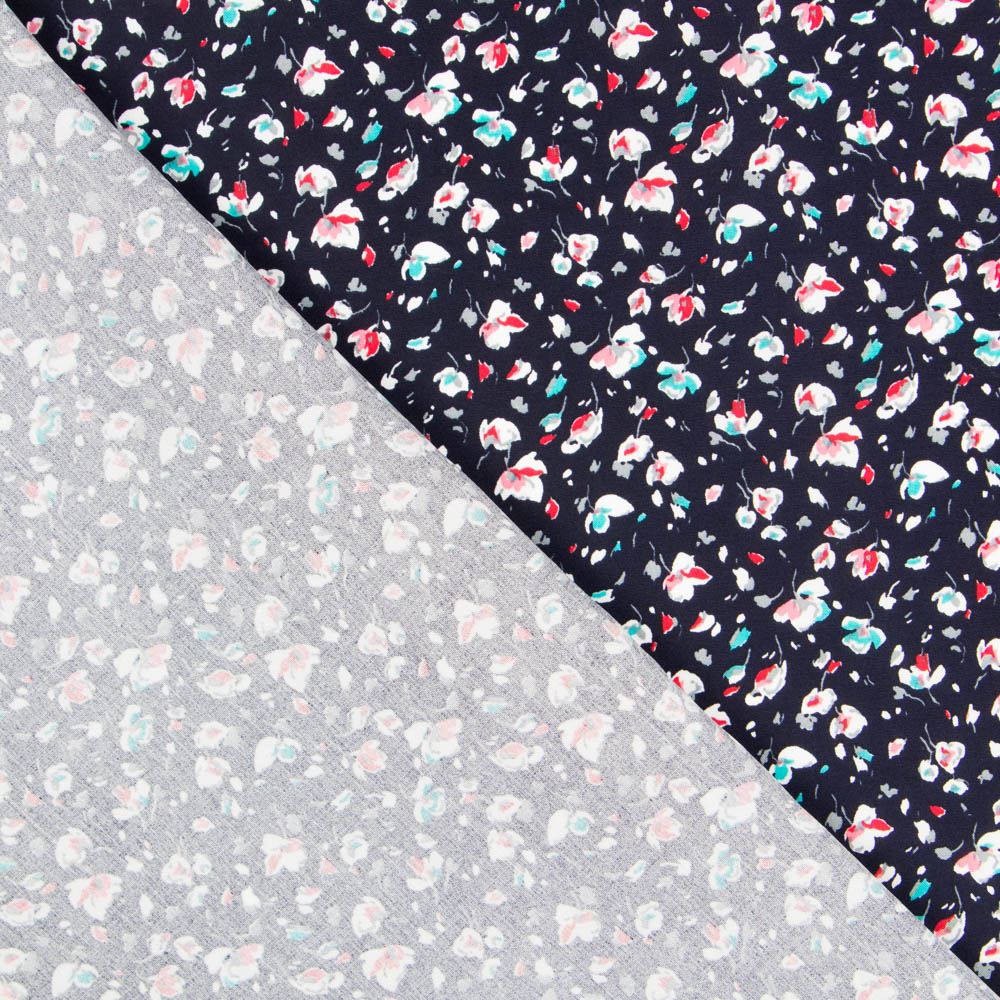 Popeline Viscose Greta Bleu Marine - Ribes y Casals