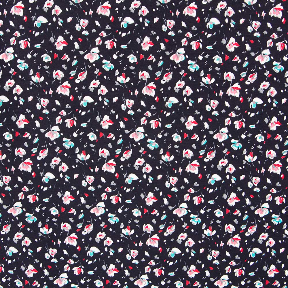 Popeline Viscose Greta Noir - Ribes y Casals