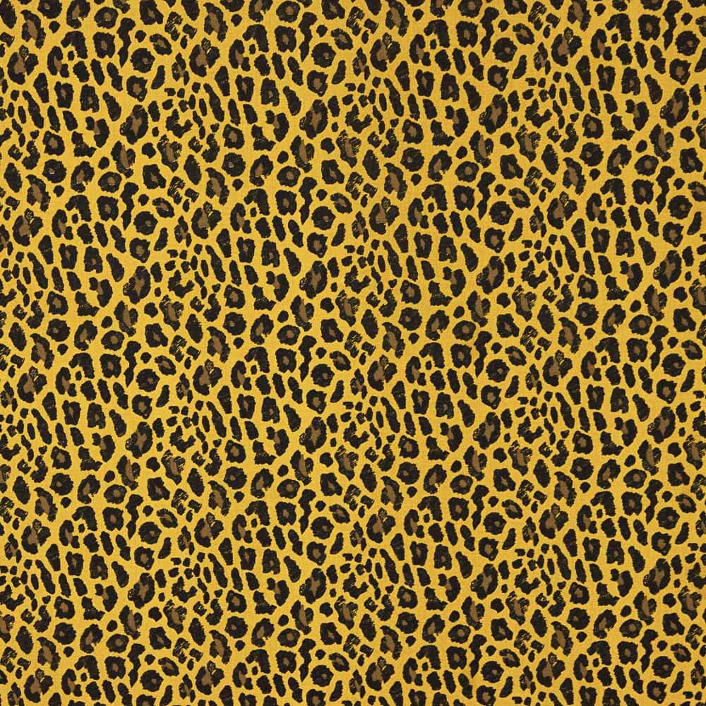 Popeline Viscose Léopard Ocre - Ribes y Casals
