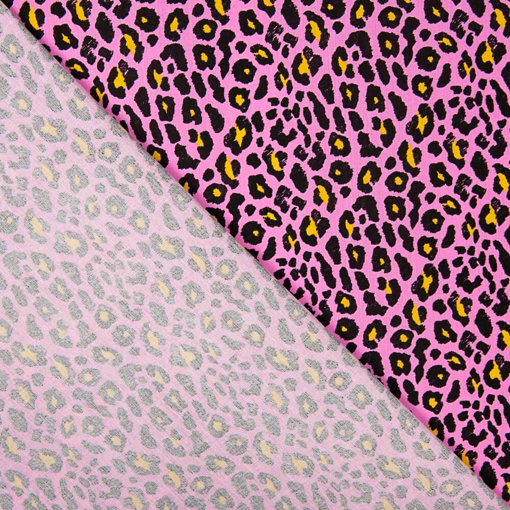 Popeline Viscose Léopard Rose - Ribes y Casals