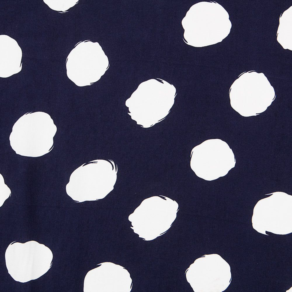 Viscose Maxi Tâches Bleu Marine - Ribes y Casals