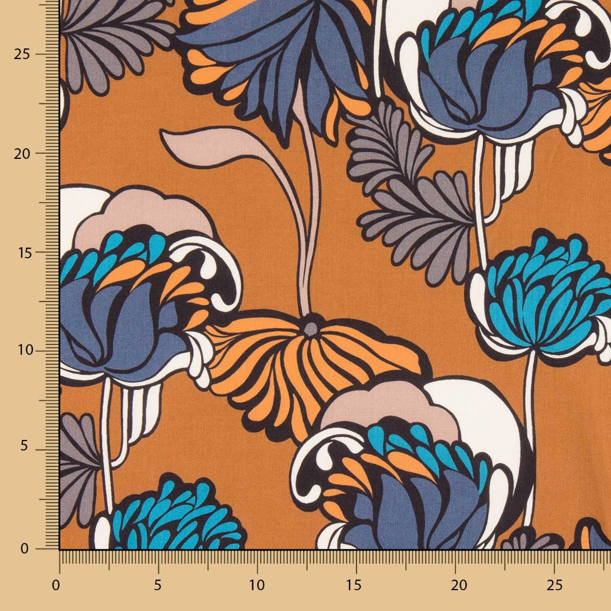 Viscose Nénuphars Caramel - Ribes y Casals