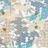 Popeline Viscose Patchwork Wax Vert - Ribes y Casals