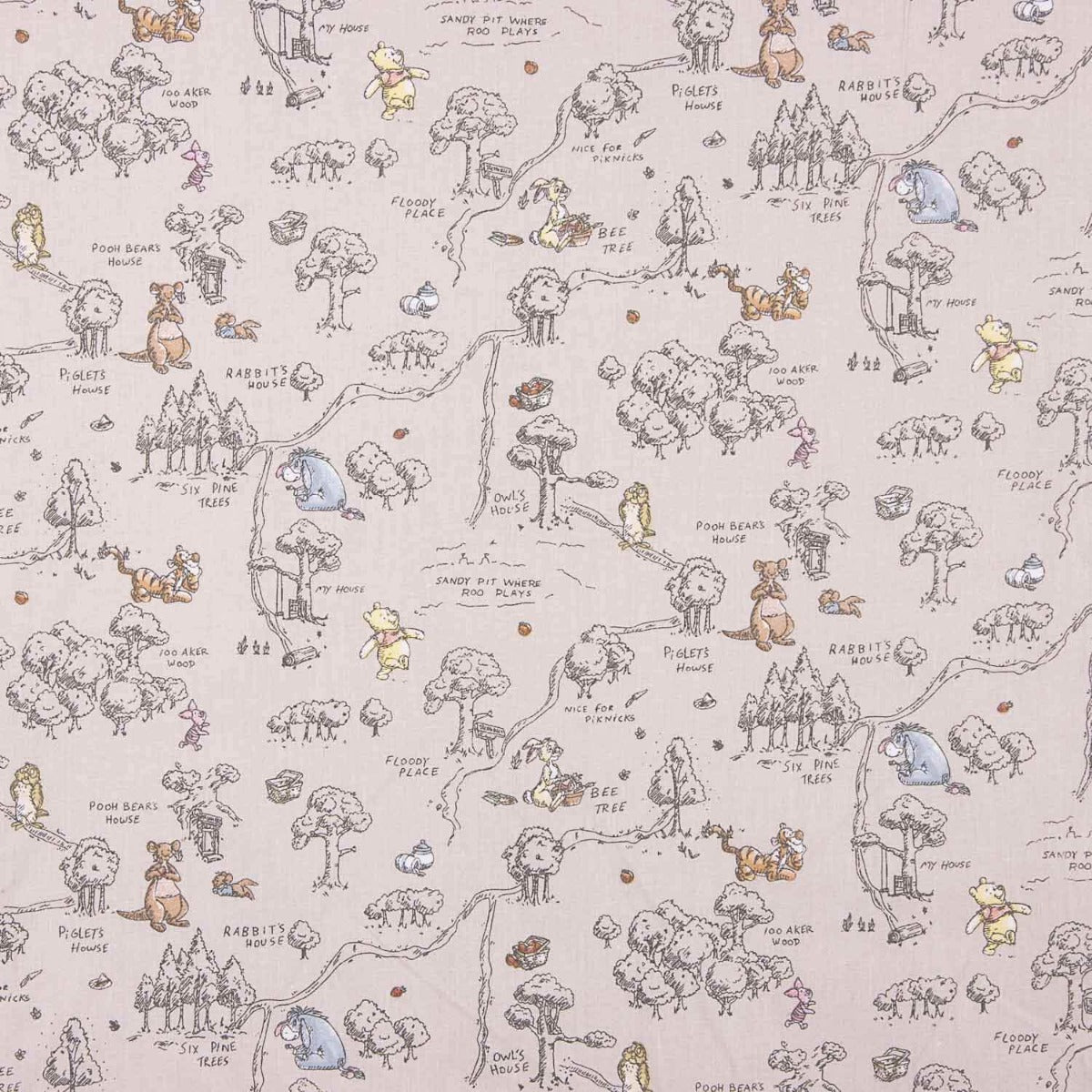 Popelín Cretona Winnie the Pooh - Ribes y Casals